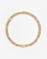 12mm Clustered Tennis Chain - Gold