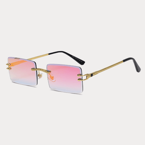 Pink Translucent  Lenses / Gold Frame