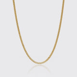 MICRO CUBAN CHAIN 3MM - Solid Gold