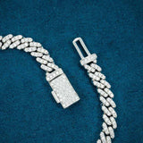 6MM Moissanite Miami Cuban Link Bracelet - White Gold