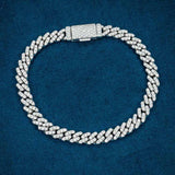 6MM Moissanite Miami Cuban Link Bracelet - White Gold