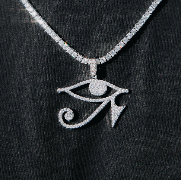 Eye of Horus Pendant - White Gold