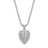 Lion Necklace - White Gold