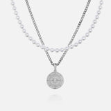 Pearl Compass Set - White Gold