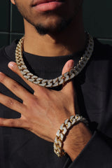 14mm s-link Cuban Link Chain - Gold