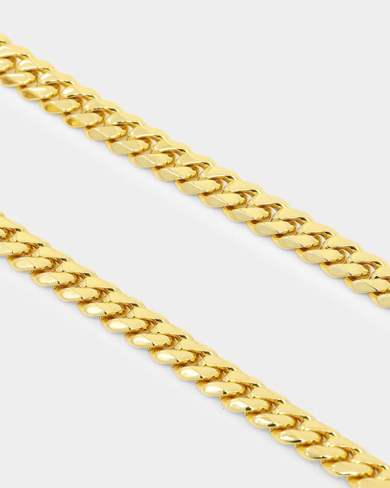 8mm Cuban Chain - Gold