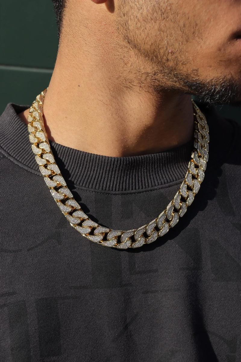 14mm s-link Cuban Link Chain - Gold