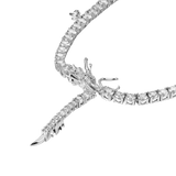 Dragon Eater Tennis Chain - White Gold