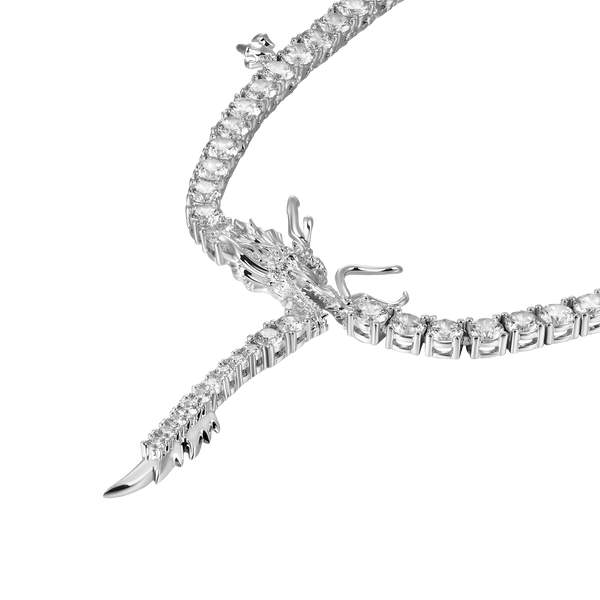 Dragon Eater Tennis Chain - White Gold