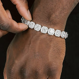 VVS 12MM clustered Bracelet - White Gold