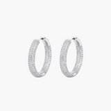 PAVER ICED EARRINGS – WHITE GOLD