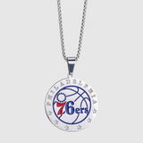 Philadelphia 76ers Pendant - White Gold