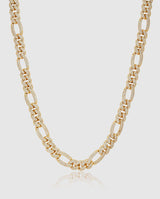 10mm Iced Figaro Chain  - Gold