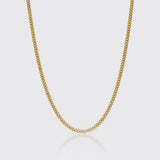 MICRO CUBAN CHAIN 3MM - Gold