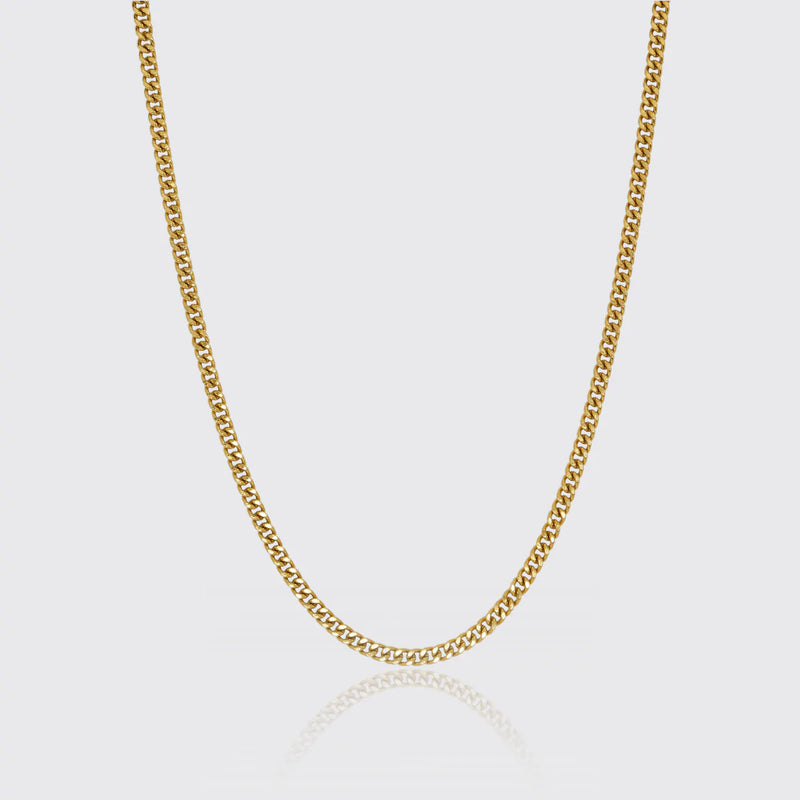 MICRO CUBAN CHAIN 3MM - Gold