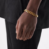 12MM Cuban Bracelet - Gold