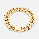 12MM Cuban Bracelet - Gold
