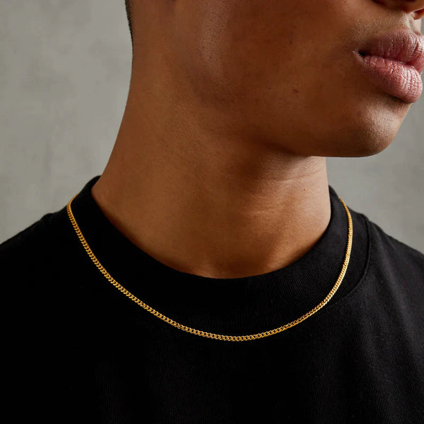 MICRO CUBAN CHAIN 3MM - Solid Gold