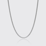 MICRO CUBAN CHAIN 3MM - White Gold