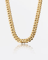 14mm Miami Prong Link Chain - Gold
