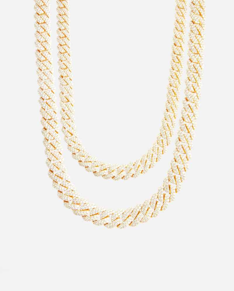 14mm Prong Link Chain Bundle - Gold