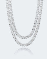 14mm Prong Link Chain Bundle - White Gold