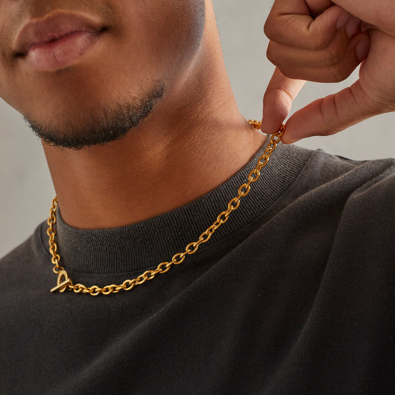 7mm Toggle Chain - Gold