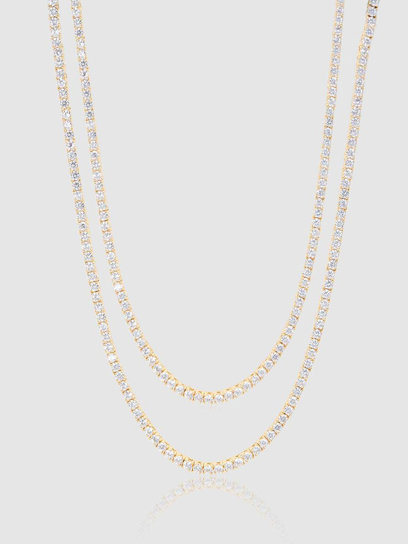 3mm Tennis Chain Bundle - Gold