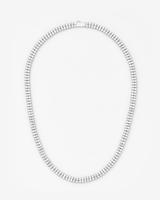 5mm Double Row Tennis Chain - White Gold