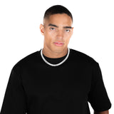 Square Baguette Tennis Chain -  White Gold