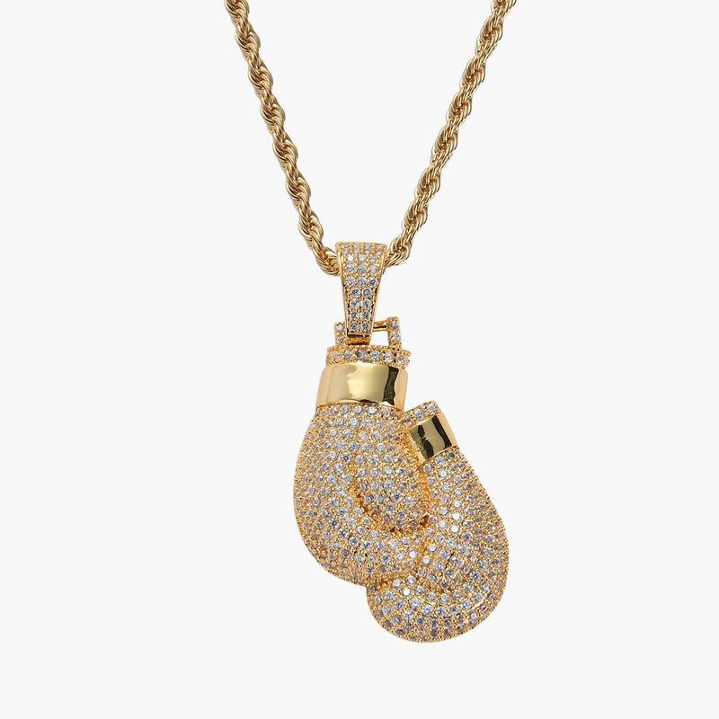 Iced Boxing Gloves pendant – GOLD