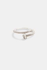 3mm Scew Wrap Ring - White Gold