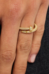 3mm Scew Wrap Ring - Gold