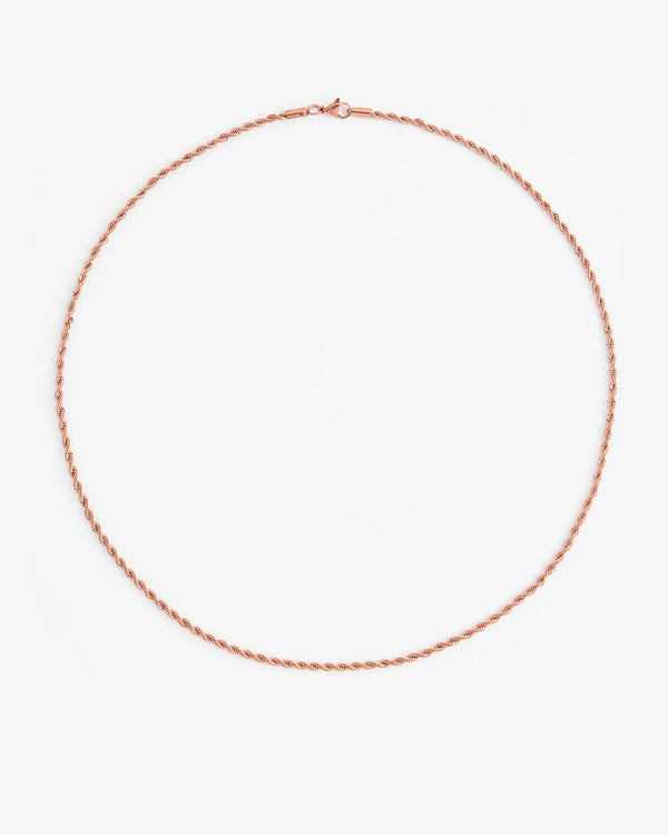 3mm Rope Chain - Rose Gold