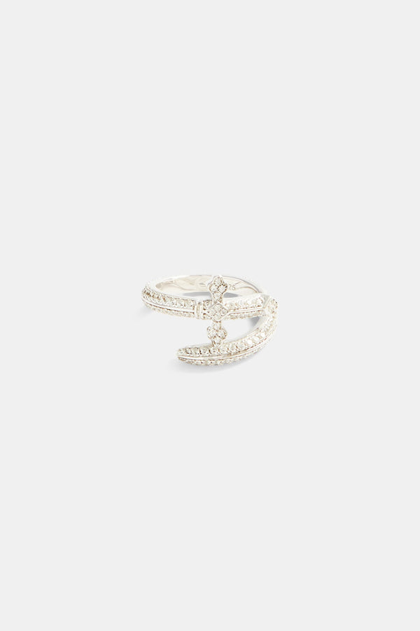 Sword Wrap Ring - White Gold