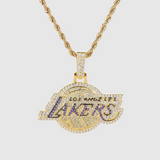 Los Angeles Laker Iced Out Pendant - Gold