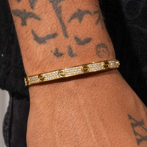 Iced Band Bracelet - Gold