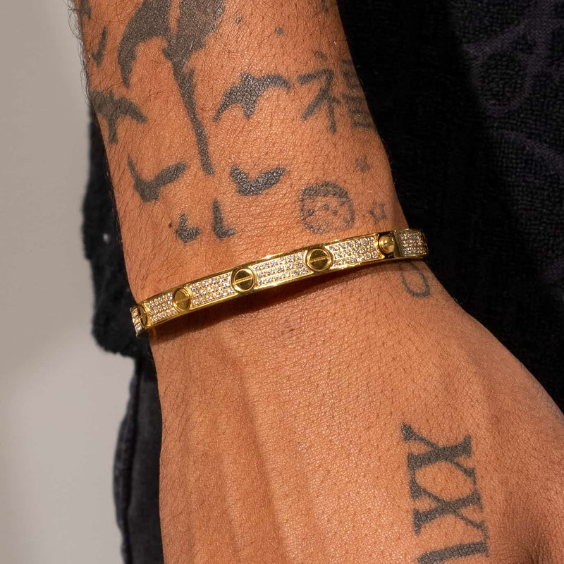 Iced Band Bracelet - Gold