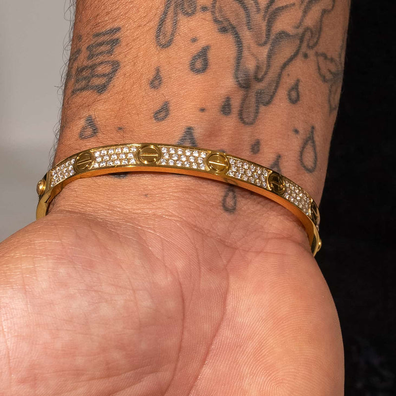 Iced Band Bracelet - Gold