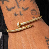 Iced Nail Bracelet - Gold