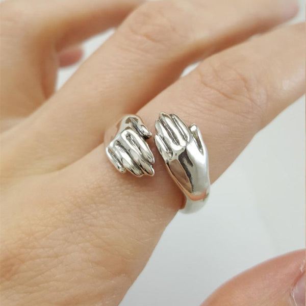 Hug ring - White Gold