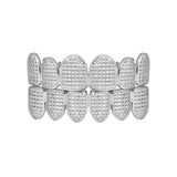 Six Teeth Iced Out Grillz - White Gold