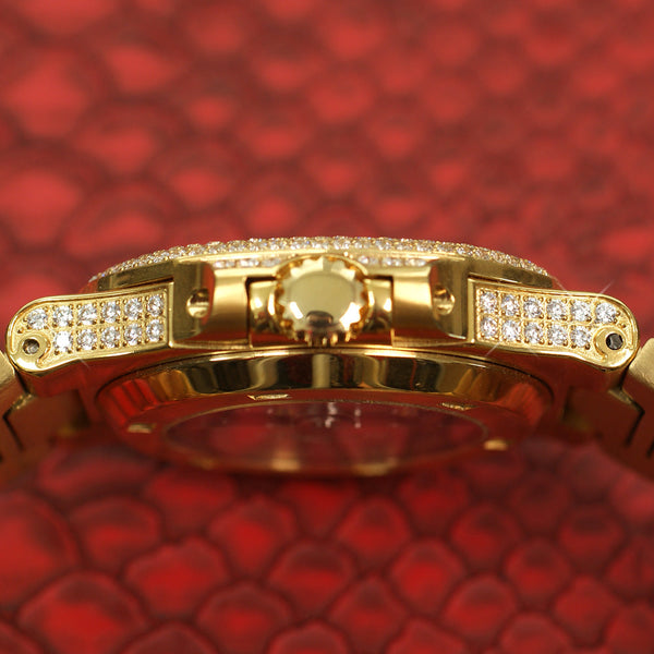 ROYALTY ICED OUT WATCH - GOLD