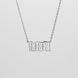 Angel Number Necklace - White Gold