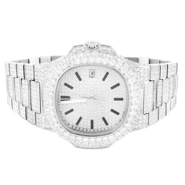 Moissanite 19.0ct Solitaire Bezel Presidential Watch