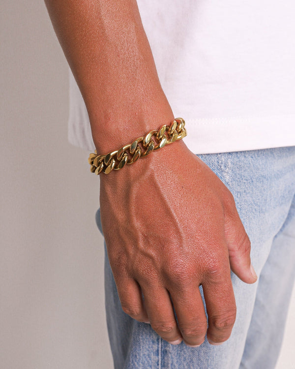 Cuban Boxed 12MM Bracelet - Gold