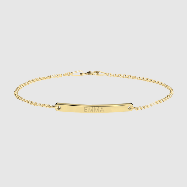 Bar custom bracelet - gold