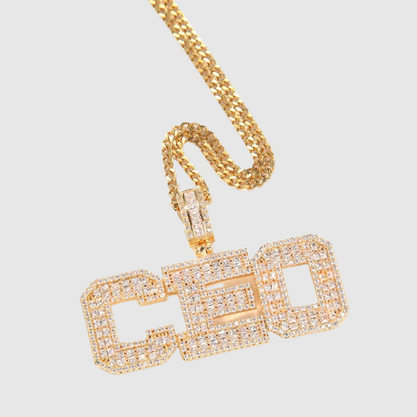 Baguette VVS Custom Letter Pendant - Gold