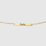 Bar custom bracelet - gold