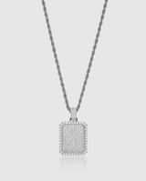 Iced Cube Pendant - White Gold